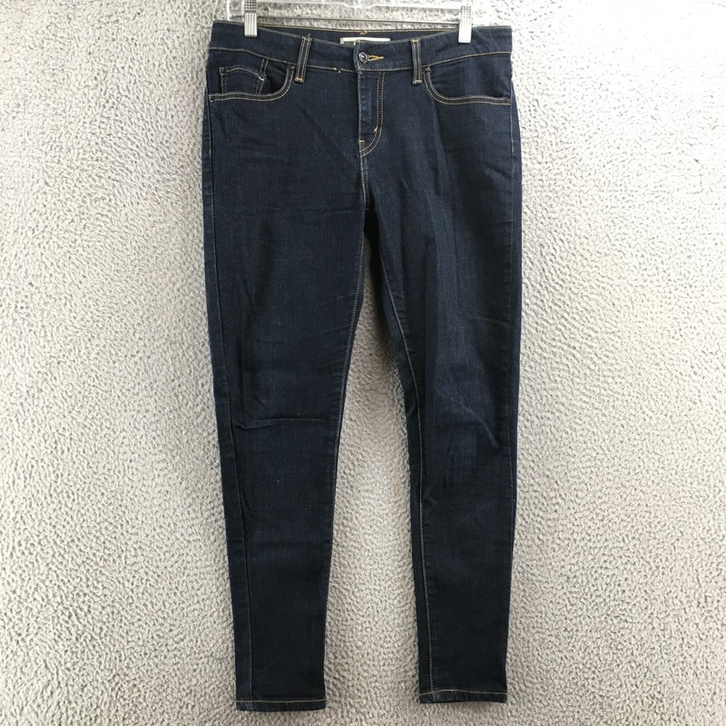 Levis 535 Legging Jeans Womens 13 S/C (actual 33×27.5) Blue Denim Cotton Blend