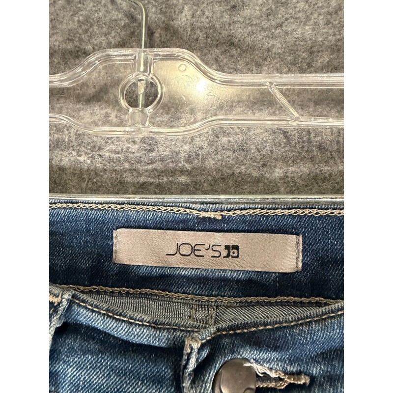 Joe's Jeans Women 24 Blue Medium Wash Freya High Rise Denim Frayed hem Stretch gallery