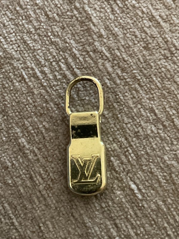 Louis Vuitton Metal Brass Zipper Pull Vintage Repair Reuse Replace Crafts
