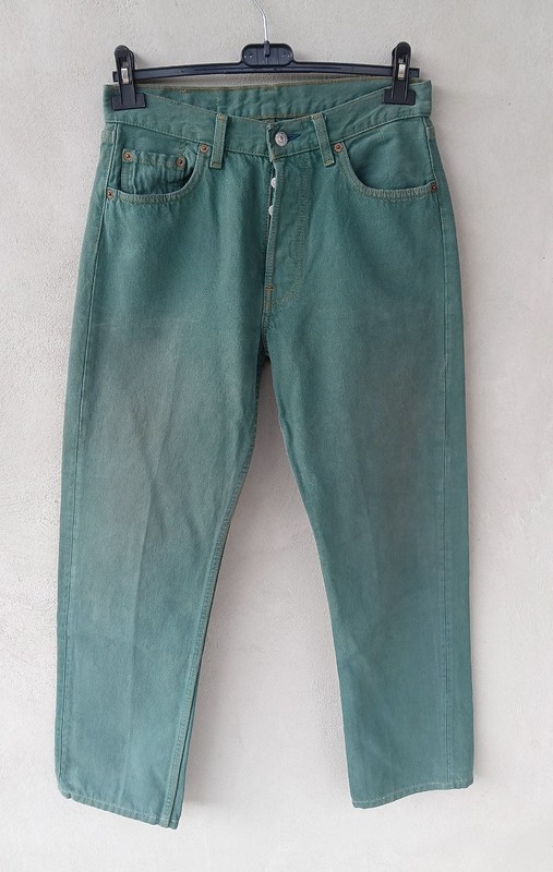 Levi’s 501 Mens Jeans Size IT 46, W 31 L 36, Vintage, Made in USA, Green, Green