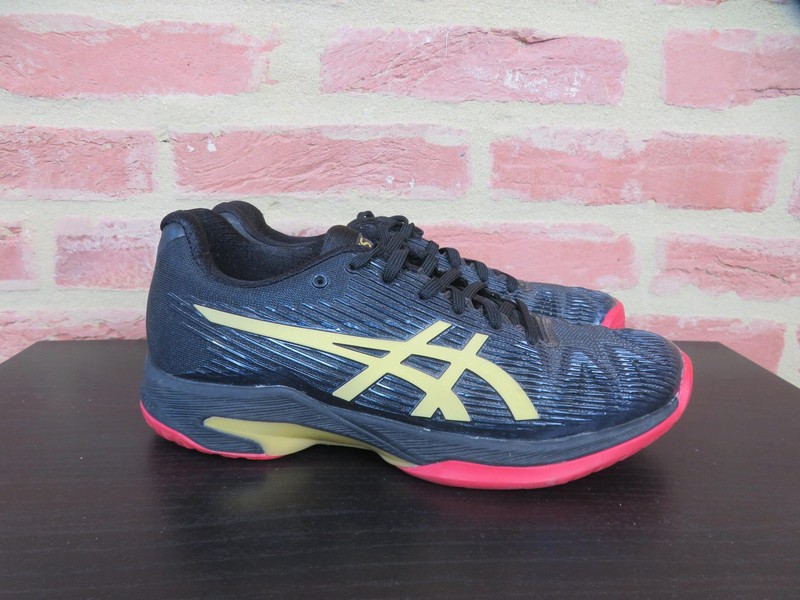 Asics Solution Speed FF Shoes Womens 6.5 Black Tennis Court Sneakers 1042A047 gallery