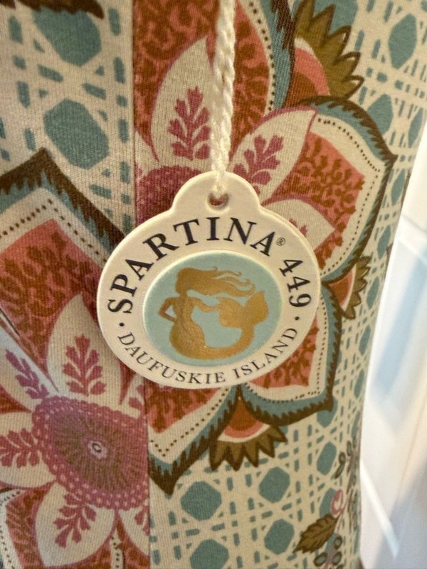 Spartina 449 Nora Dress Calm Waters Floral Cane Blue gallery