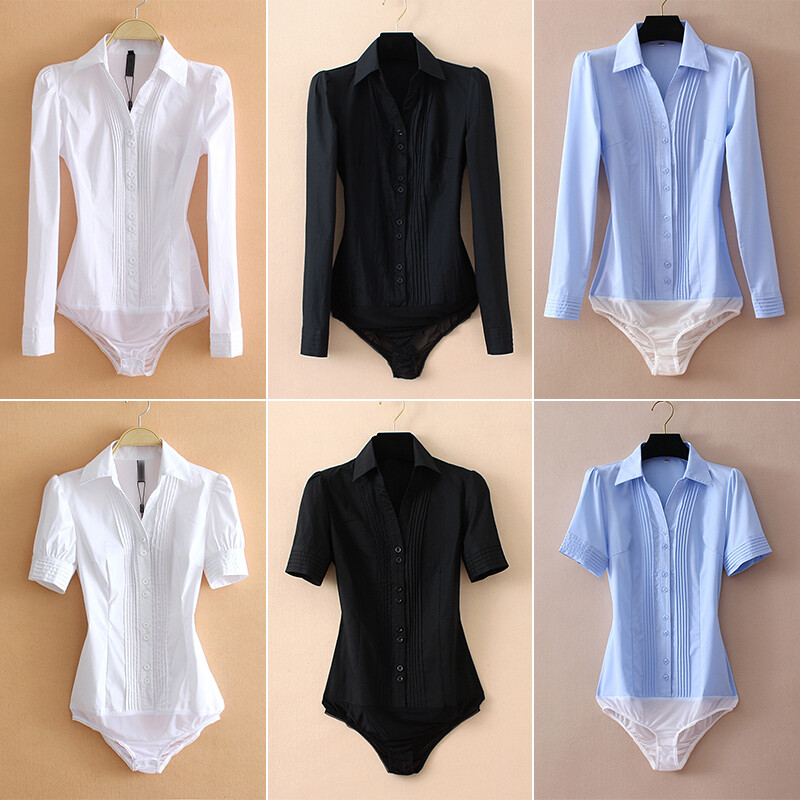 Office Lady Work Outfits Body Shirts Blouses Fashion Rompers Elegant Overalls gallery