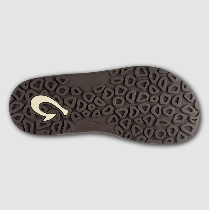 AUTH OluKai Ohana Men's Tan Dark Java Beach Sandals Water Resistant Flip Flops gallery