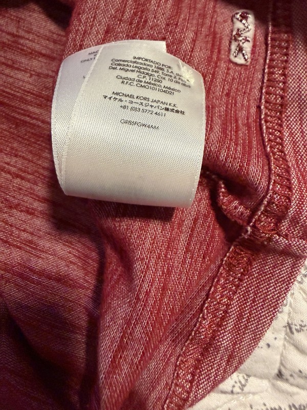 Michael Kors Men’s XL Burgundy Solid Knit Short Sleeve Polo Collared Logo gallery