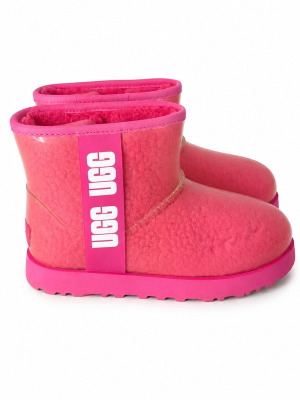 UGG CLASSIC CLEAR BOOTS WATERPROOF PINK SIZE 9 US gallery