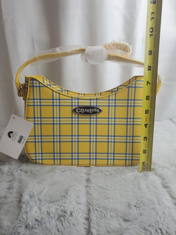 NWT Clueless Movie Yellow & Blue Plaid Ladies Purse Handbag 90s Style Retro FLAW gallery