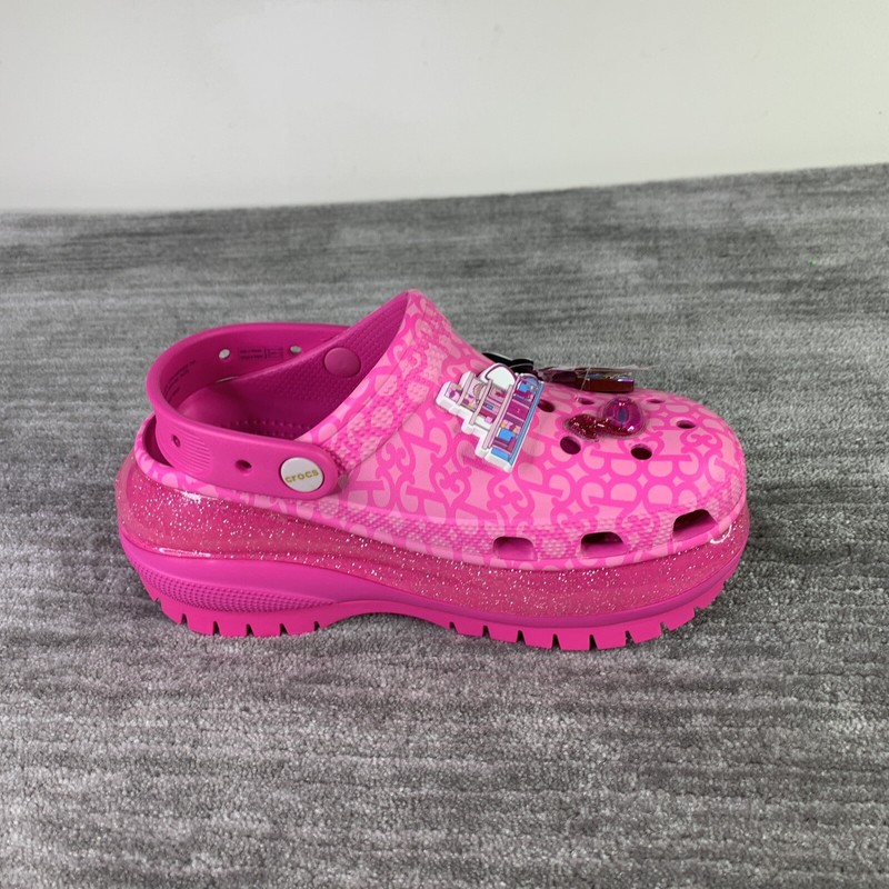Crocs Barbie the Movie Mega Crush Clog Womens 6 Mens 4 Electric Pink Platform gallery