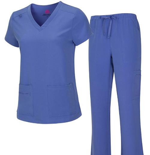 Medical Nursing Natural Uniforms Women's Cool Stretch V-Neck Top and Cargo Pant gallery