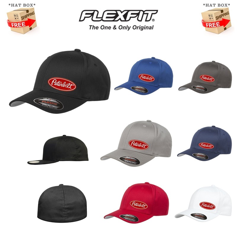 PETERBILT TRUCK Embroidered SIDE Patch CURVED or FLAT CURVED BILL FLEXFIT HAT