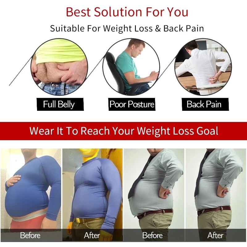 Men's Compression Slimming Body Shaper Gynecomastia Shirt Posture Corrector Vest gallery
