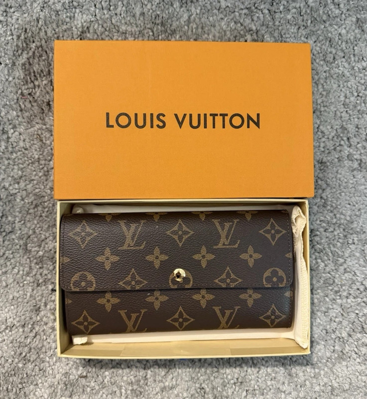 Louis Vuitton Portefeuille Sarah Monogram Long Wallet Brown Authentic USA