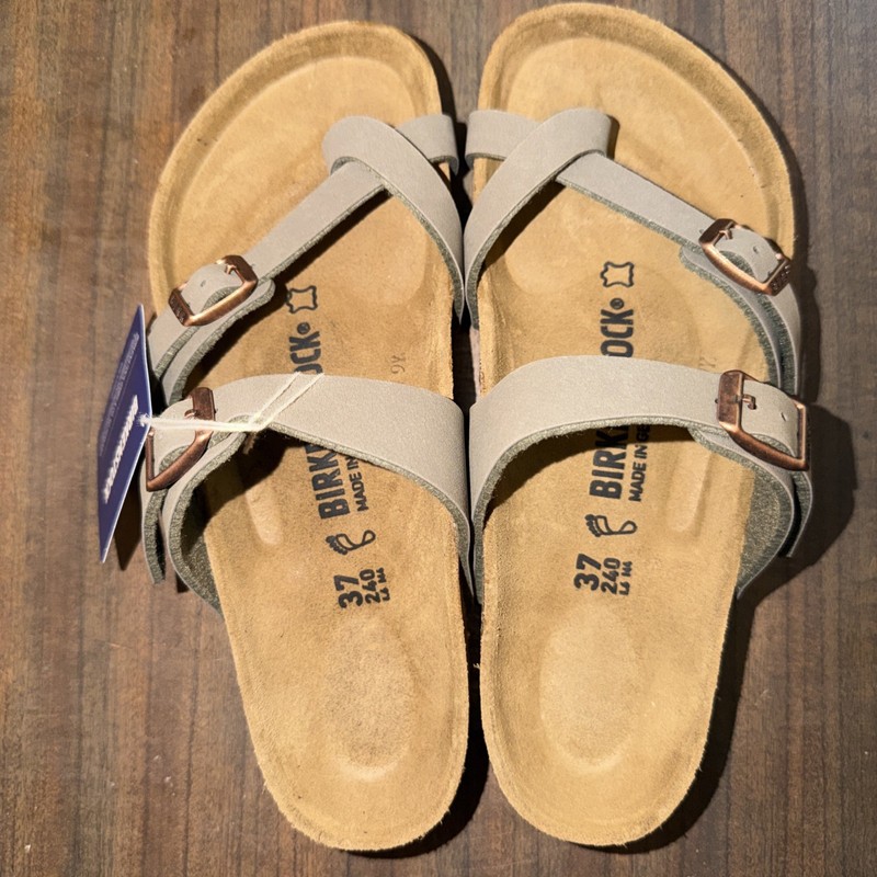 Birkenstock BS Mayari Stone Narrow Fit 0071071 Unisex 37 US W 6 M 4 UK 4.5 NEW