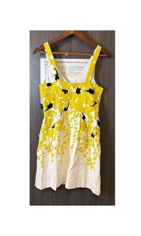 Womens Floral Sleeveless Tank Top Yellow White Black Regular Size L gallery