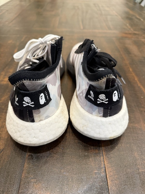 adidas-bape Men’s Low Top Lace-Up Camo Athletic Sneakers Black/Gray/White gallery