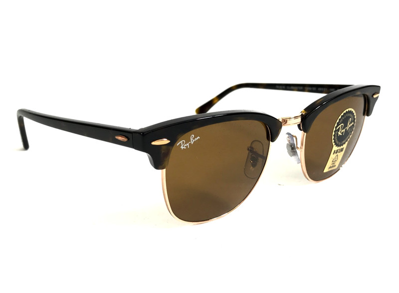 Ray-Ban Sunglasses RB3016 CLUBMASTER 1309/33 Polished Havana w B-15 Lenses 49 mm gallery