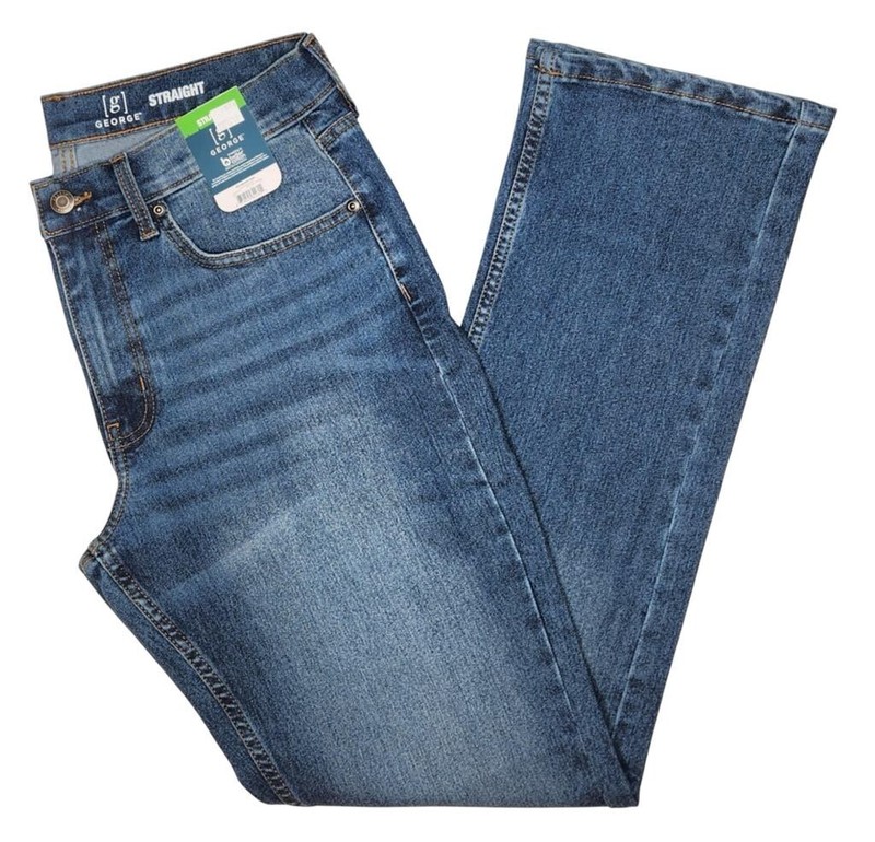 George #11686 NEW Men’s Stretch Straight Leg Jeans
