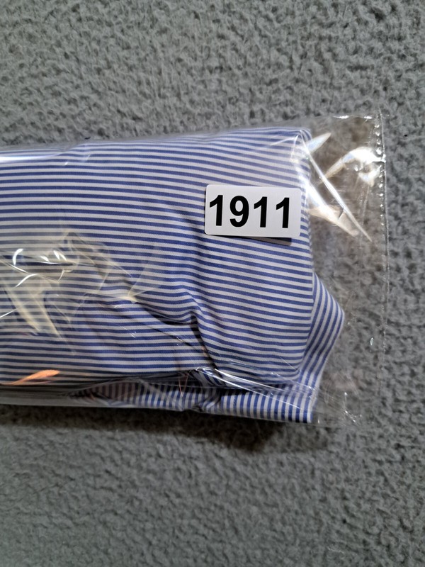 Eton Men` s Light Blue Striped Long Sleeve Contemporary Fit Shirt / Size 39 15.5 gallery