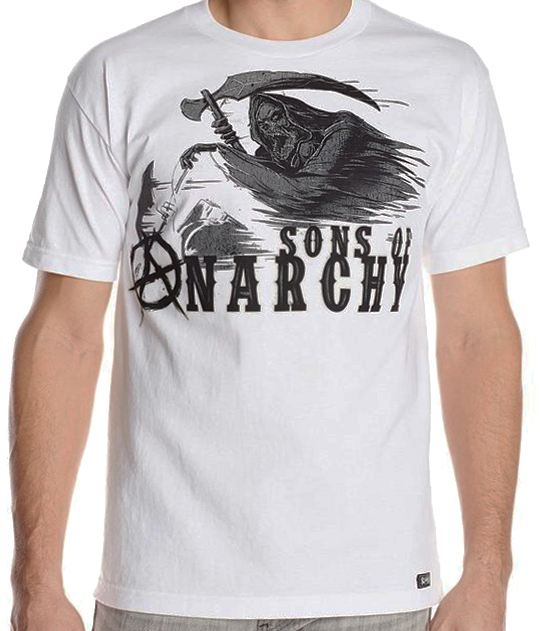 Metal Mulisha Sons Of Anarchy Tee / T-Shirt – NWT Mens Large White – #44388-B2