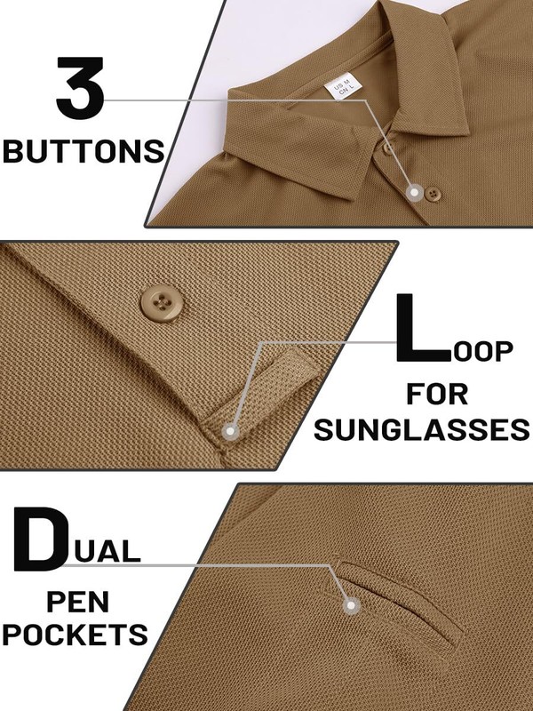 Men's Short Sleeve Tactical Polo Shirts Quick Dry Team Combat Work Casual Golf T gallery