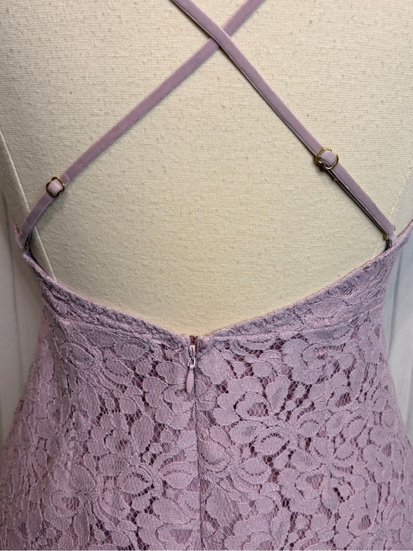 VINTAGE VICTORIA’S SECRET Lavender Lace Mini Bodycon Dress, Medium gallery