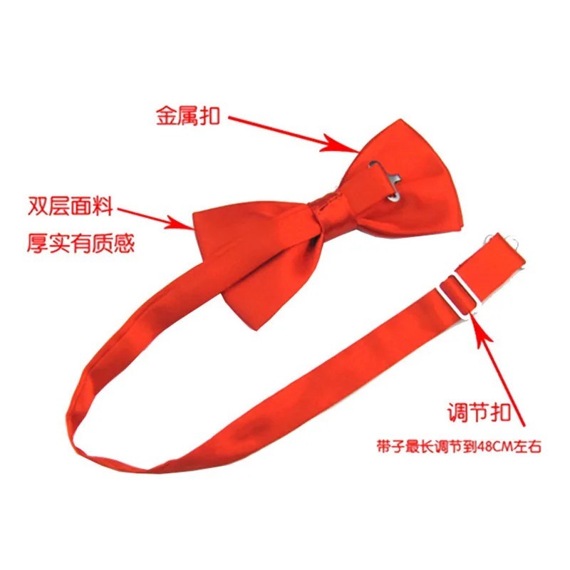 Bowtie Mens Adjustable Formal Wedding Party Necktie Bow Tie Solid Color Tuxedo gallery