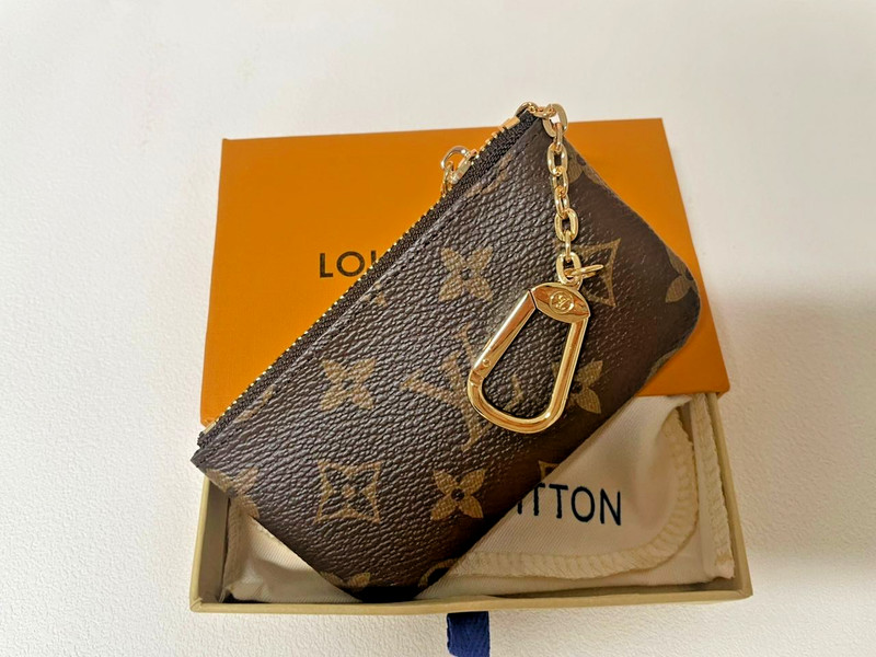 Authentic Louis Vuitton Monogram Key Pouch Pochette Cles Coin Purse gallery