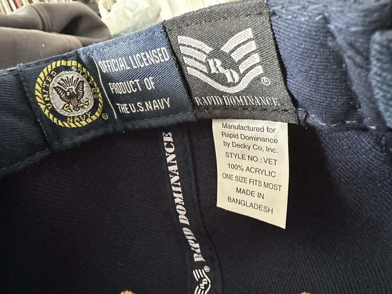 United States Navy Official U.S. Navy Veteran Ball Cap Adjustable 1952-56 One Sz gallery