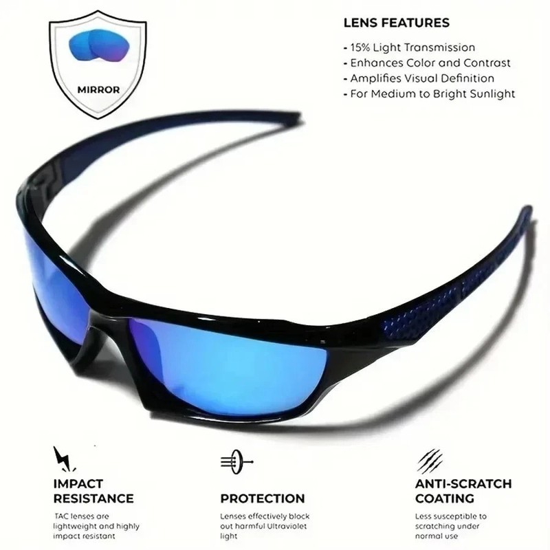 New 2025 Polarized Vertex Men AntiGlare Fishing Cycling Driving Sport Sunglasses gallery