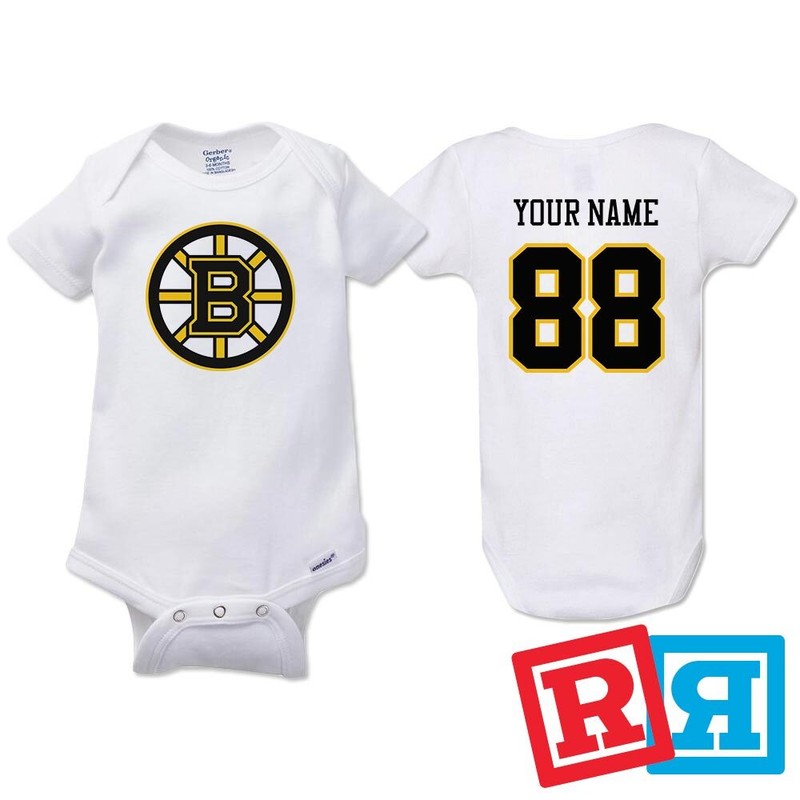 Personalized Boston Bruins Gerber Baby Onesie® Cotton Custom Bodysuit