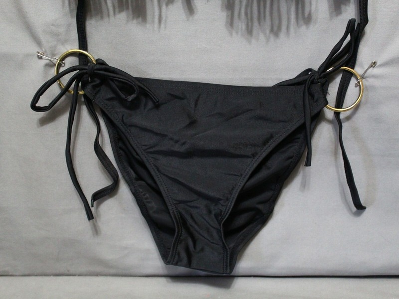 SWIMMART BIKINI womens 2 piece black 80% nylon 20% spandex Size Small/Medium NEW gallery