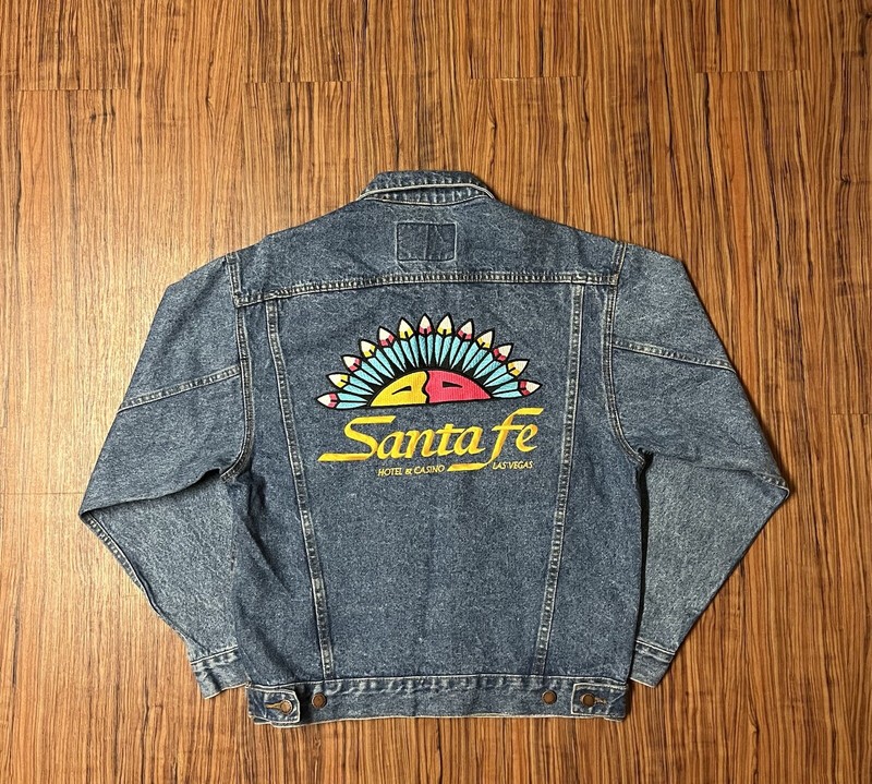 Vintage 90s Santa Fe Casino Denim Jean Jacket Haleman - Size S gallery
