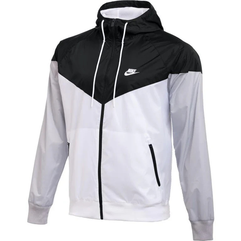 Nike Men’s Windrunner Hooded Jacket CU9474-012 Black/White/WolfGrey Size Medium