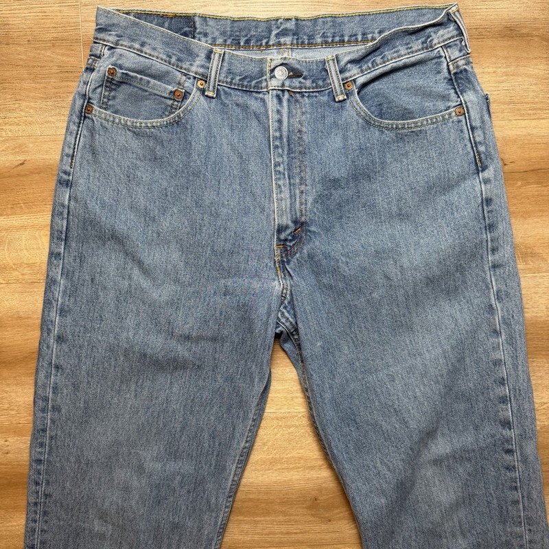 Levis Jeans Men 34×32 Blue 550 Relaxed Fit Denim Cotton Casual Modern (Tag36x32)