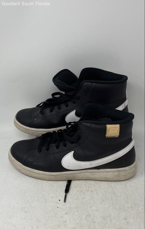 Nike Mens Court Royale 2 CQ9179-001 Black White Lace-Up Sneakers Shoes Size 9