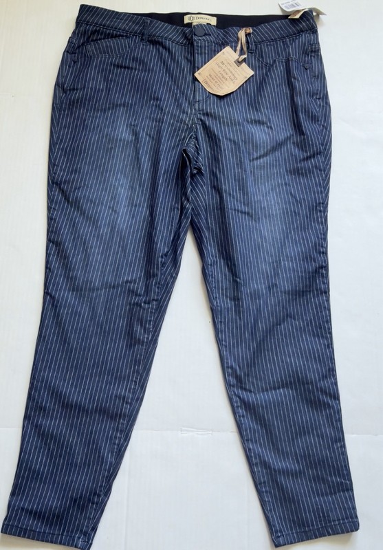 Democracy Pinstripe Jeans Womens 18 W Blue “Ab”solution Skinny Ankle .