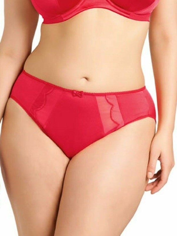 Elomi Rita Collection Brief Panty M L XL 2X 3X Valentine Poppy Red 8015