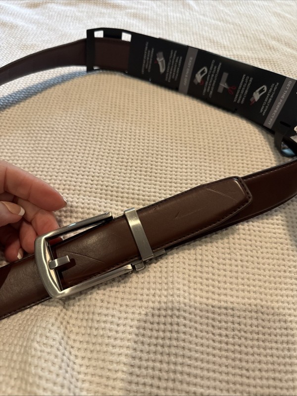 Van Heusen Click To Fit Brown Belt 28-48 6004 Flex NWT New