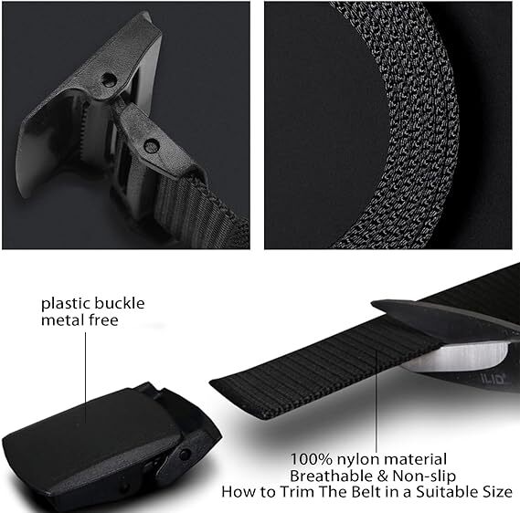 Men's Plastic Cam Buckle Nylon Canvas Tactical Waistband Webbing Military Belt gallery