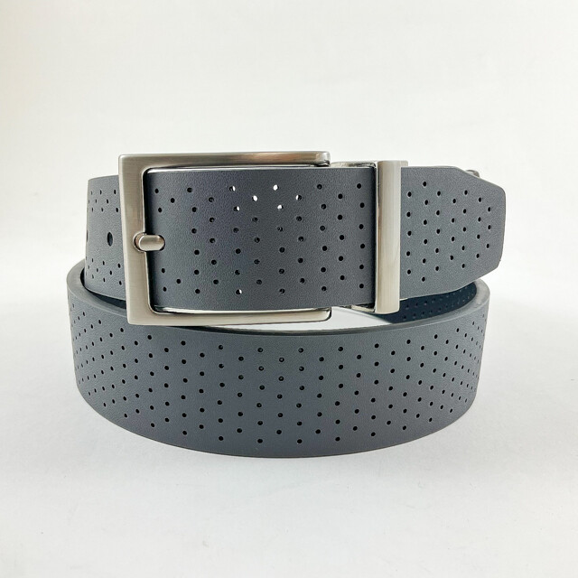 NIKE GOLF MEN’S PERFORATED REVERSIBLE BELT SIZE: 36 (FITS W34) GREY/BLACK 20186