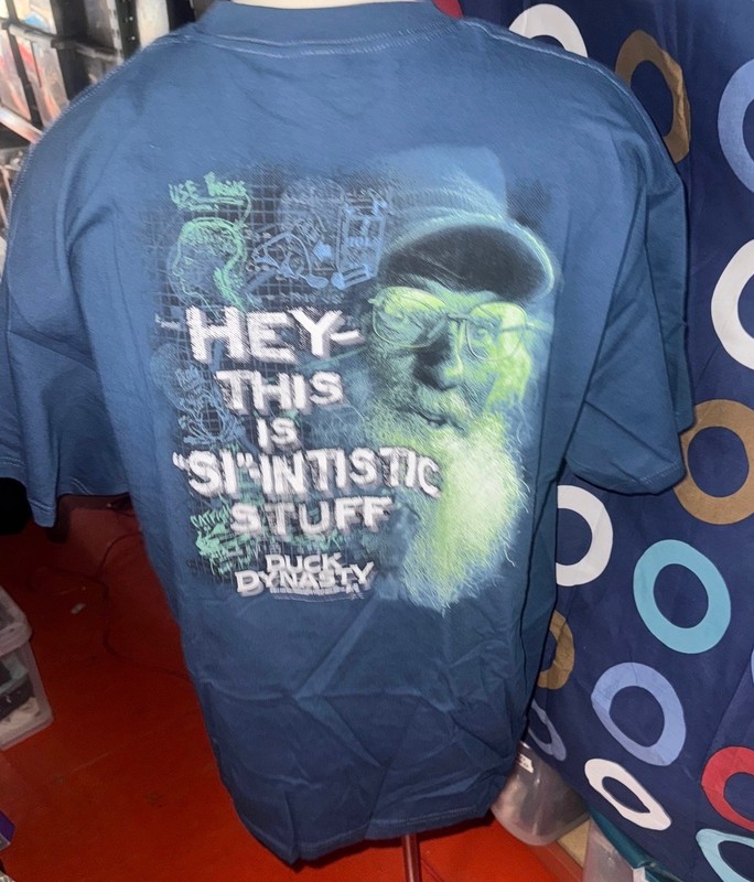 Duck Dynasty “Hey-This Is Si-Intistic Stuff” Uncle Si Blue Men’s Size Large