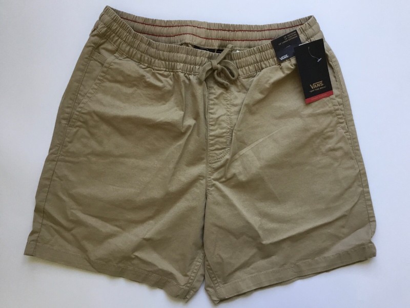 Vans Range Relaxed Elastic 18” Shorts Khaki 0A5FKD Size XL Regular