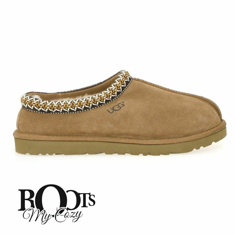 UGG TASMAN CHESTNUT SHEEPSKIN WOMEN’S SLIPPERS SIZE 8/UK 6.5/EU 39 NEW