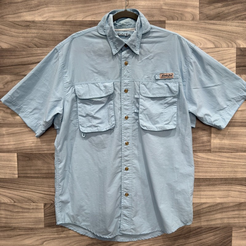 Bimini bay blue size medium Vented Fishing Shirt Mens 155