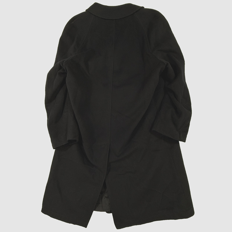 Vintage Lodenfrey Wool Overcoat Trench Coat Black Size 52 gallery