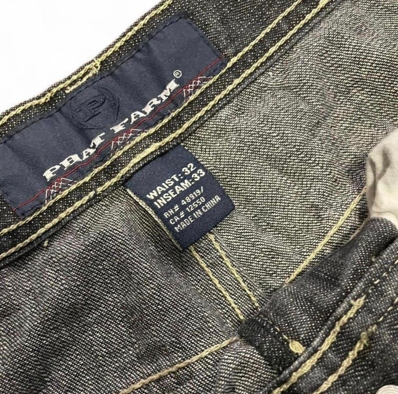 Vintage Phat Farm Y2K Baggy Embroidered Patch Denim Jeans gallery