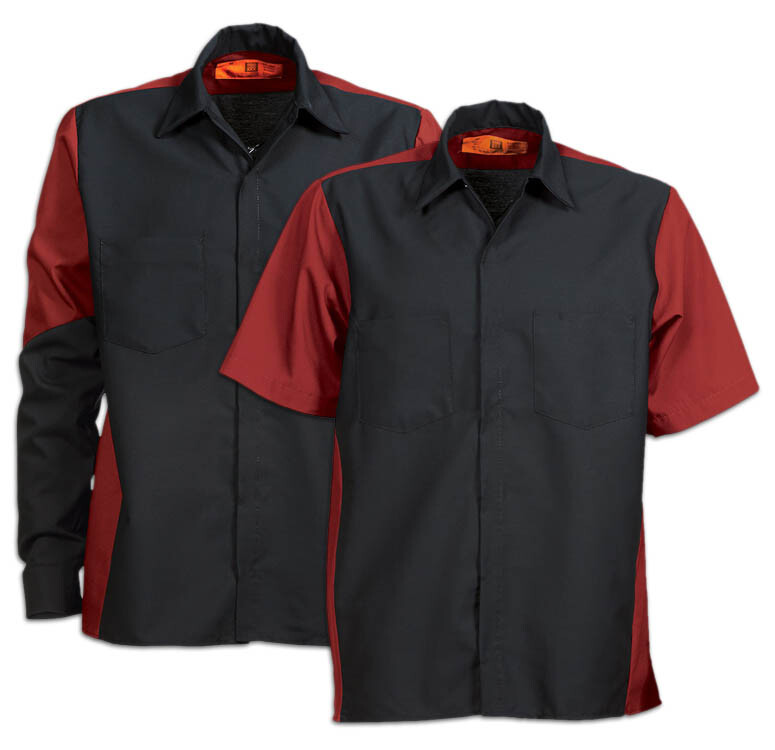 Mechanic Work Shirts Two Tone Motorsport 2 Pocket Industrial Uniform Clothes gallery