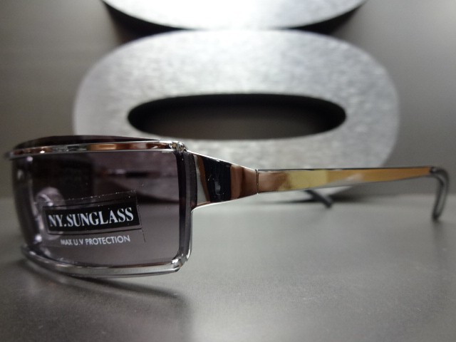 Mens Women SLEEK CONTEMPORARY MODERN STYLE SUN GLASSES Fashion Frame Gold Silver gallery