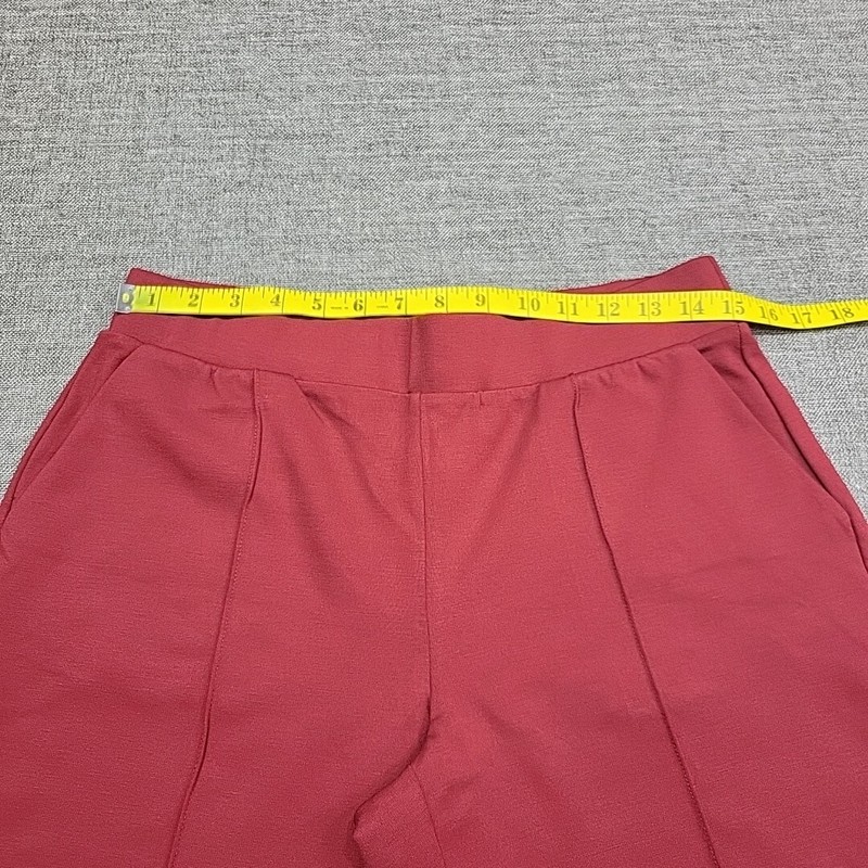J Jason Wu Ponte Knit Pull On Cropped Pants Petite Small Sz Cabernet w Pockets gallery