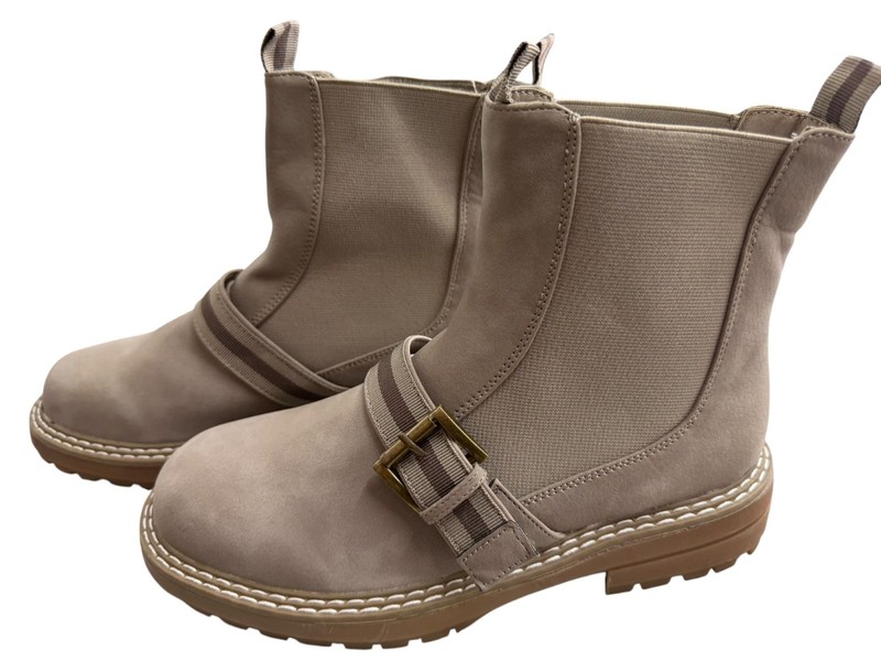 Journee Collection Women's SZ 7.5 Chelsea Ankle Boots With Buckle Detail gallery